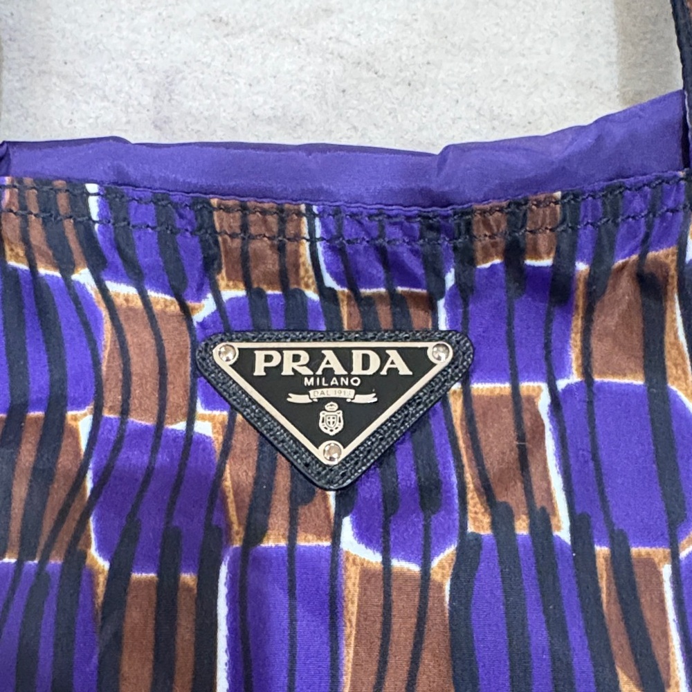 Prada purple and Brown Women's Nylon Tote Bag - Picture 2 of 4